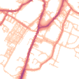 Daytime road noise heatmap for BB7 1EG
