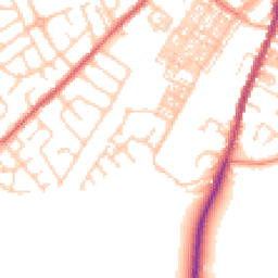 Daytime road noise heatmap for BB7 1FF