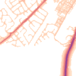 Daytime road noise heatmap for BB7 1FR