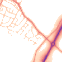 Daytime road noise heatmap for BB7 1FU