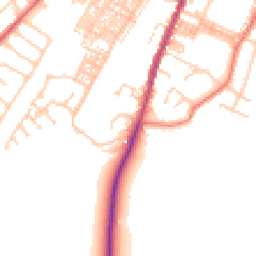 Daytime road noise heatmap for BB7 1HX