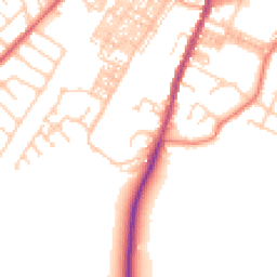 Daytime road noise heatmap for BB7 1HY