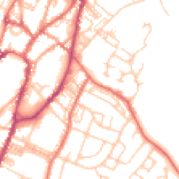 Daytime road noise heatmap for BB7 1JX