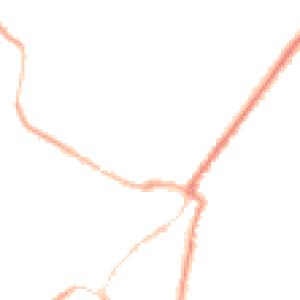 Night-time road noise heatmap for BB7 2AG