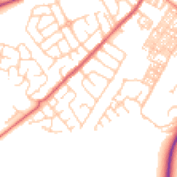 Daytime road noise heatmap for BB7 2QH