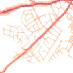 Daytime road noise heatmap for BB7 2QP