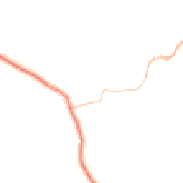 Daytime road noise heatmap for BB7 3AZ