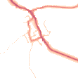 Daytime road noise heatmap for BB7 3HB