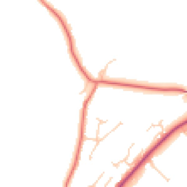 Daytime road noise heatmap for BB7 4PZ