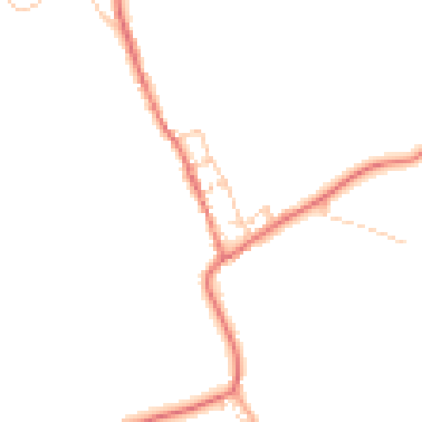 Daytime road noise heatmap for BB7 4QZ