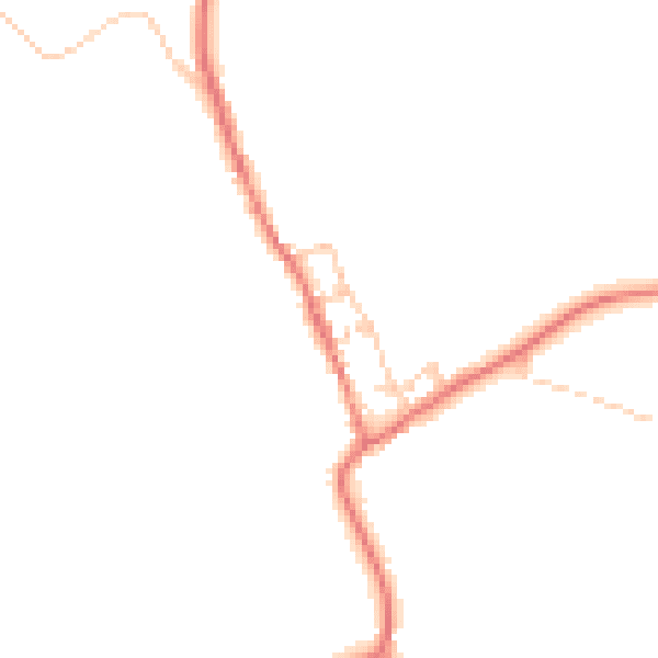 Daytime road noise heatmap for BB7 4RB