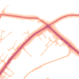 Daytime road noise heatmap for BB7 4SG