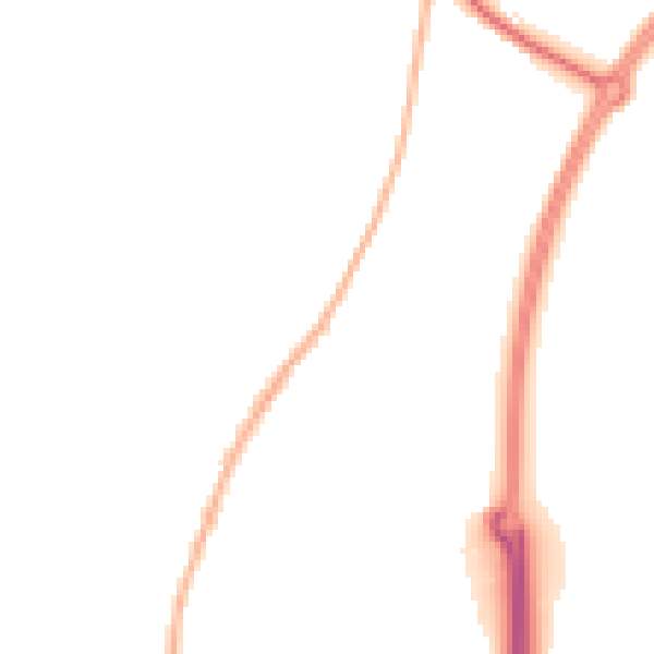Night-time road noise heatmap for BB7 9BB