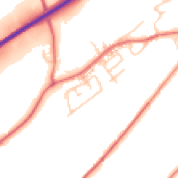 Daytime road noise heatmap for BB7 9LH