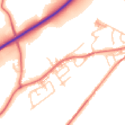 Daytime road noise heatmap for BB7 9NB