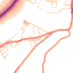 Daytime road noise heatmap for BB7 9NN
