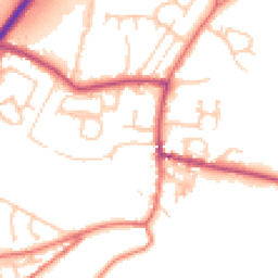 Daytime road noise heatmap for BB7 9SY