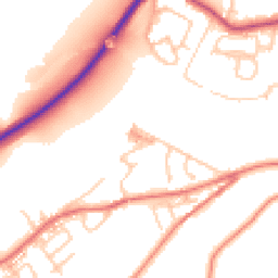 Daytime road noise heatmap for BB7 9TR