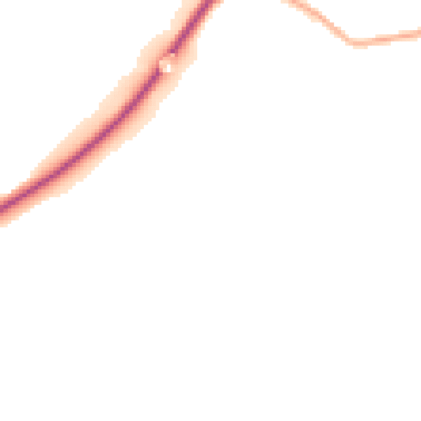 Night-time road noise heatmap for BB7 9TR
