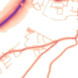 Daytime road noise heatmap for BB7 9TT