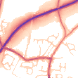 Daytime road noise heatmap for BB7 9XX