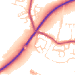 Daytime road noise heatmap for BB7 9YF