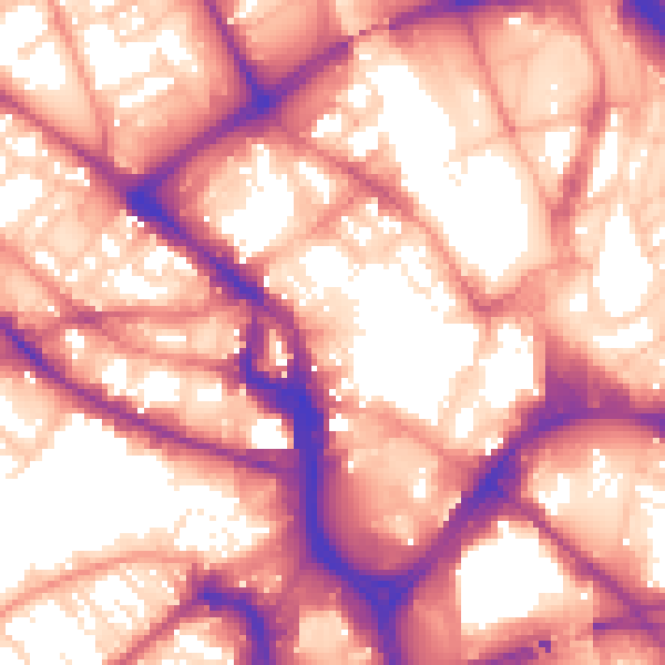 Daytime road noise heatmap for BD1 1QR