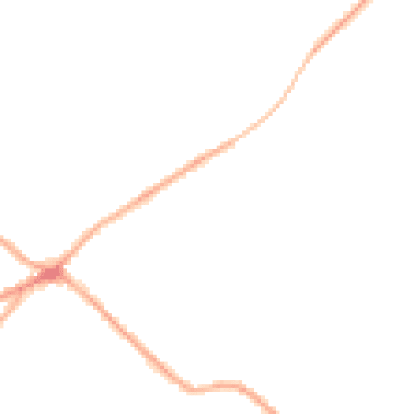 Night-time road noise heatmap for BD11 1FN