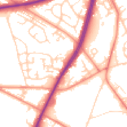 Daytime road noise heatmap for BD12 0AA