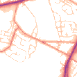 Daytime road noise heatmap for BD12 0EN