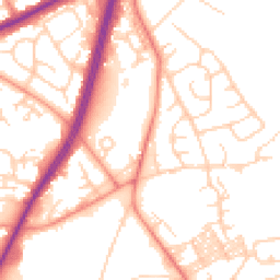Daytime road noise heatmap for BD12 0HE