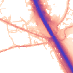 Daytime road noise heatmap for BD12 7DR