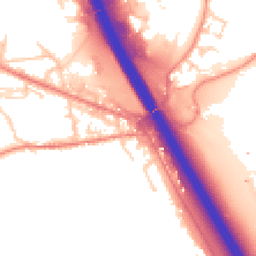 Daytime road noise heatmap for BD12 7EH