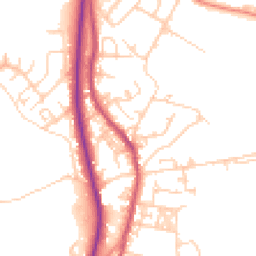 Daytime road noise heatmap for BD12 8NL