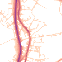 Daytime road noise heatmap for BD12 8NQ