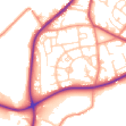 Daytime road noise heatmap for BD12 8SH