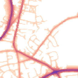 Daytime road noise heatmap for BD12 9AU
