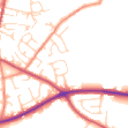 Daytime road noise heatmap for BD12 9DH