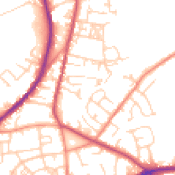 Daytime road noise heatmap for BD12 9NW