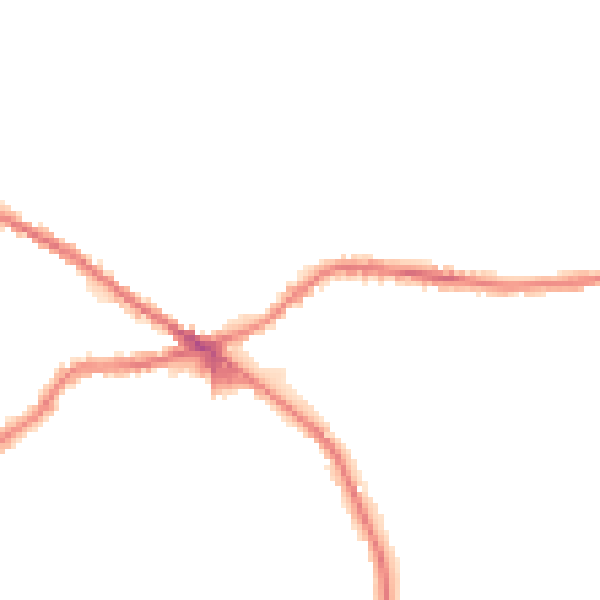 Night-time road noise heatmap for BD13 1AH