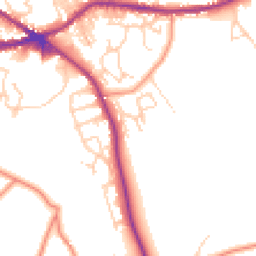 Daytime road noise heatmap for BD13 1AS