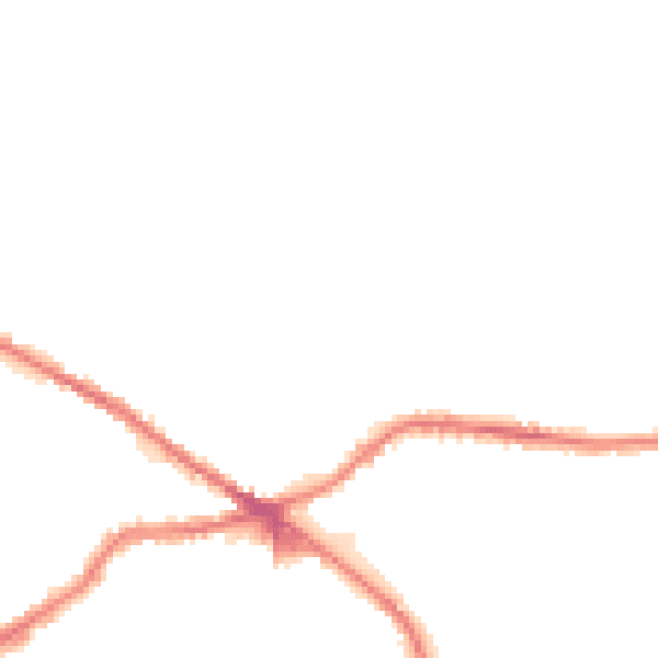 Night-time road noise heatmap for BD13 1HS