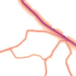 Daytime road noise heatmap for BD13 1LZ