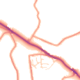 Daytime road noise heatmap for BD13 1ND