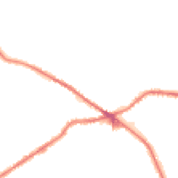 Night-time road noise heatmap for BD13 1PE