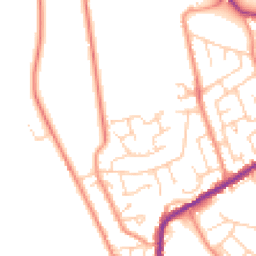 Daytime road noise heatmap for BD13 2FF