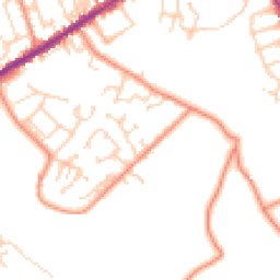 Daytime road noise heatmap for BD13 2LW