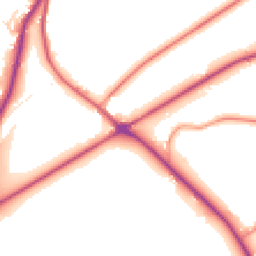 Daytime road noise heatmap for BD13 4HG