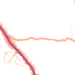 Daytime road noise heatmap for BD13 4LG