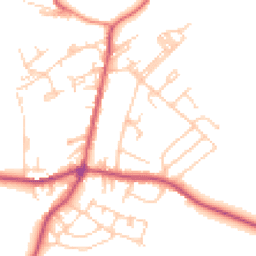 Daytime road noise heatmap for BD13 5AS